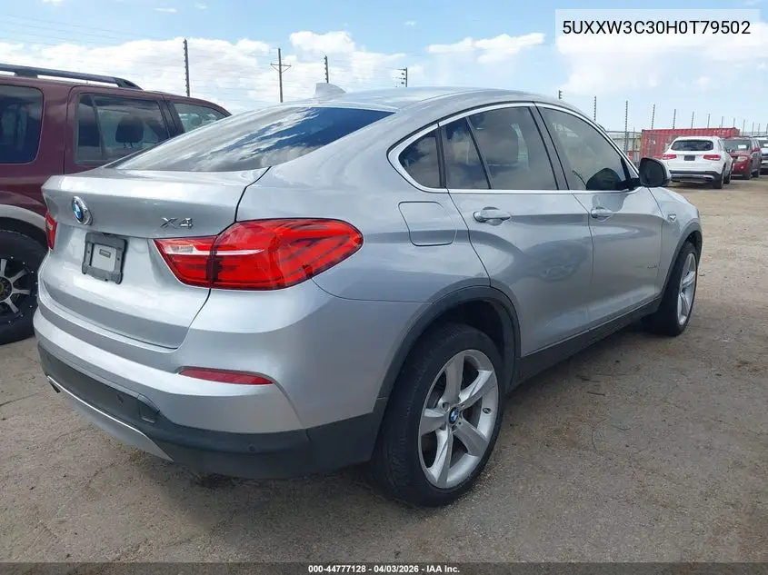 2017 BMW X4 xDrive28I VIN: 5UXXW3C30H0T79502 Lot: 44777128