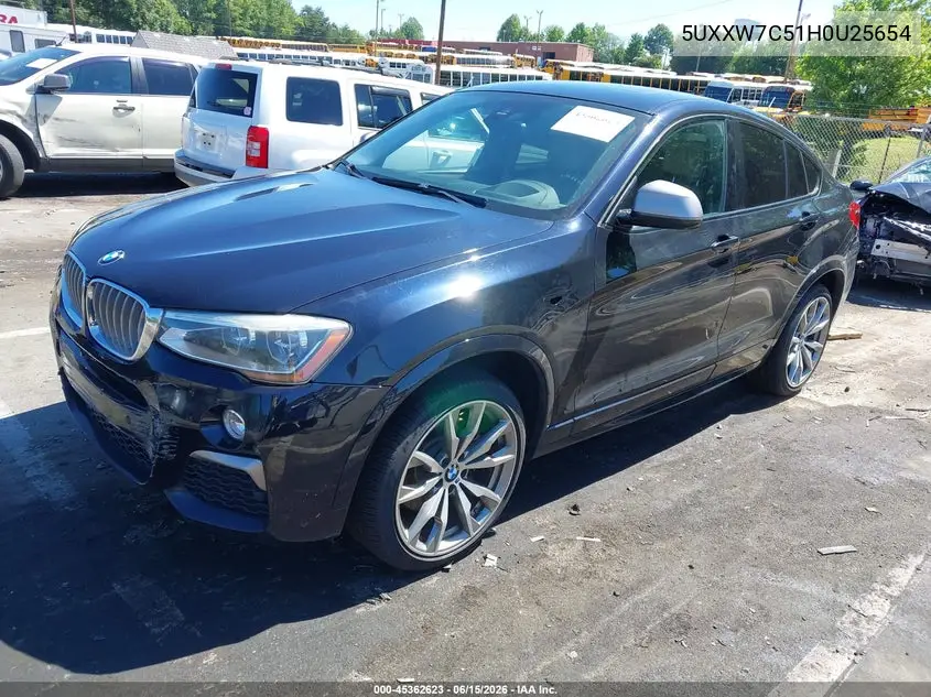 2017 BMW X4 M40I VIN: 5UXXW7C51H0U25654 Lot: 45362623