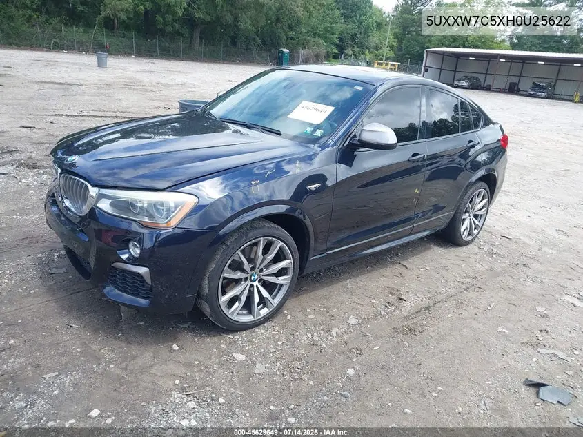 2017 BMW X4 M40I VIN: 5UXXW7C5XH0U25622 Lot: 45629649