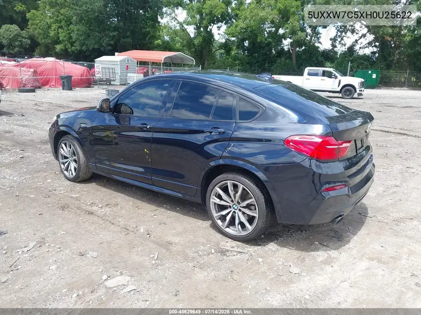 2017 BMW X4 M40I VIN: 5UXXW7C5XH0U25622 Lot: 45629649
