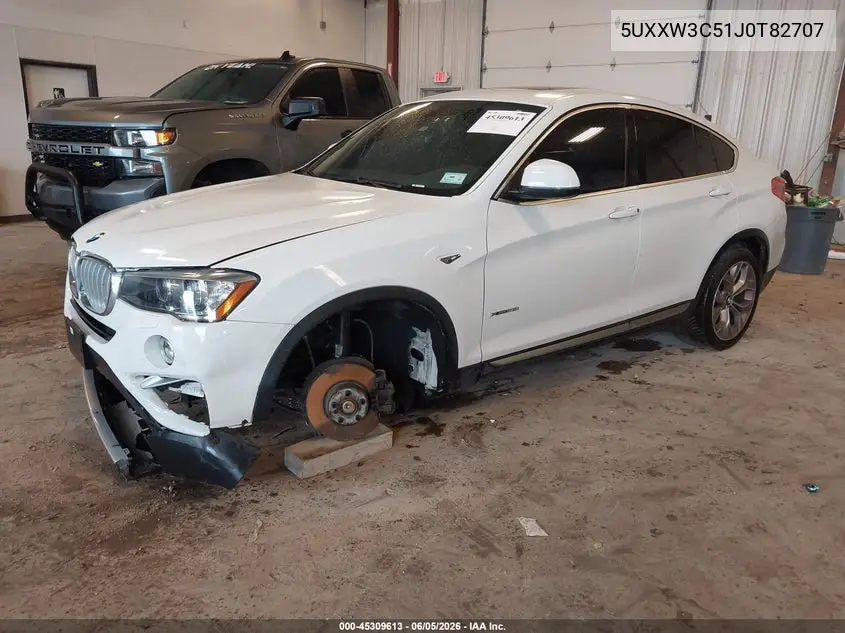 2018 BMW X4 xDrive28I VIN: 5UXXW3C51J0T82707 Lot: 45309613