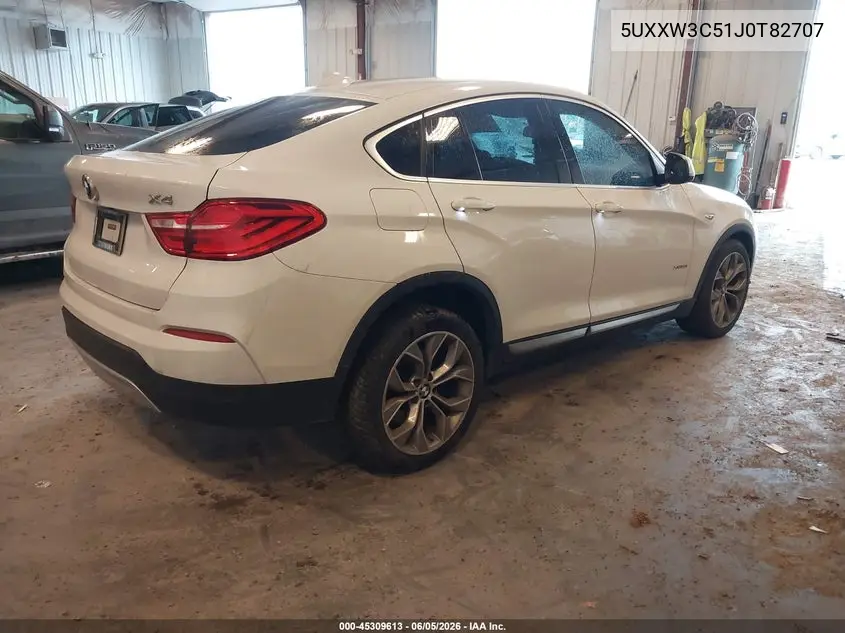 2018 BMW X4 xDrive28I VIN: 5UXXW3C51J0T82707 Lot: 45309613
