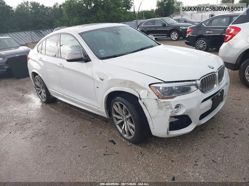 2018 BMW X4 M40I VIN: 5UXXW7C58J0W65001 Lot: 45329284