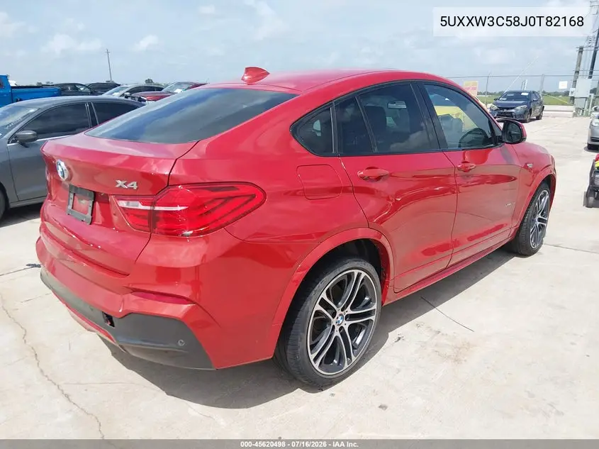 2018 BMW X4 xDrive28I VIN: 5UXXW3C58J0T82168 Lot: 45620498