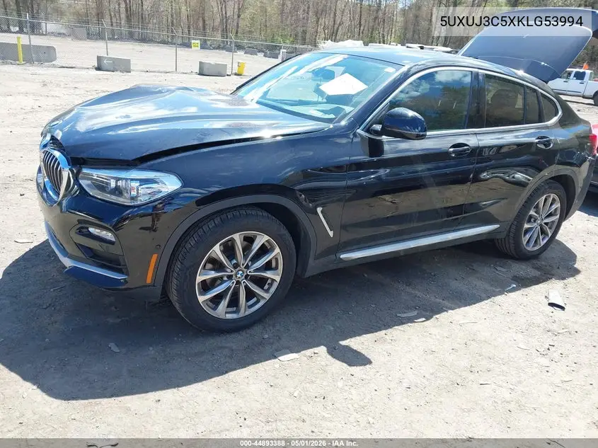 2019 BMW X4 xDrive30I VIN: 5UXUJ3C5XKLG53994 Lot: 44893388