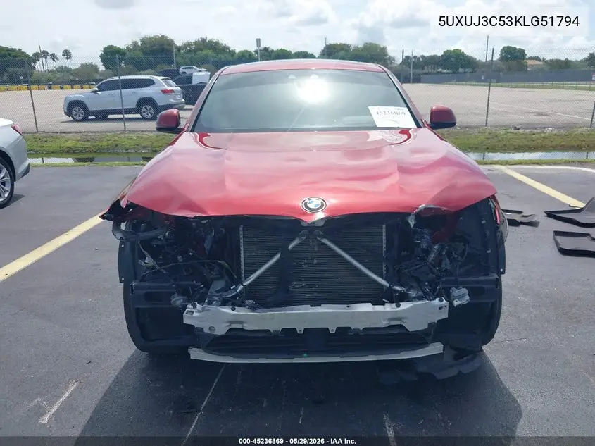 2019 BMW X4 xDrive30I VIN: 5UXUJ3C53KLG51794 Lot: 45236869