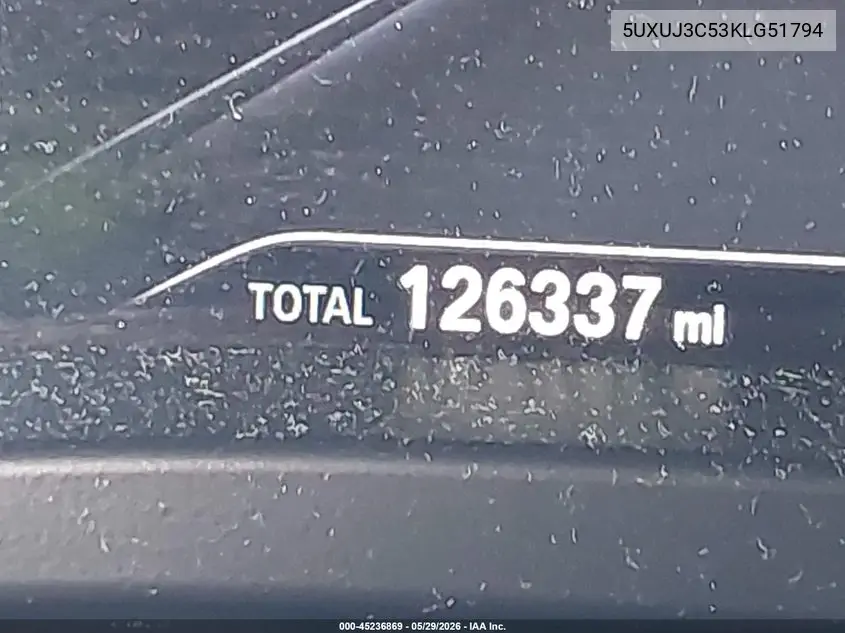 2019 BMW X4 xDrive30I VIN: 5UXUJ3C53KLG51794 Lot: 45236869