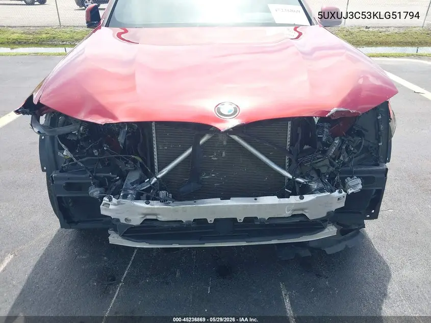 2019 BMW X4 xDrive30I VIN: 5UXUJ3C53KLG51794 Lot: 45236869