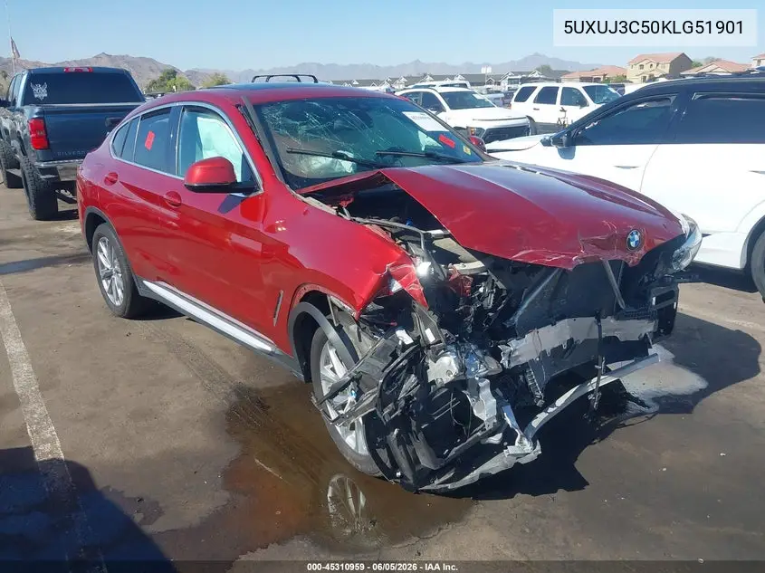 2019 BMW X4 xDrive30I VIN: 5UXUJ3C50KLG51901 Lot: 45310959