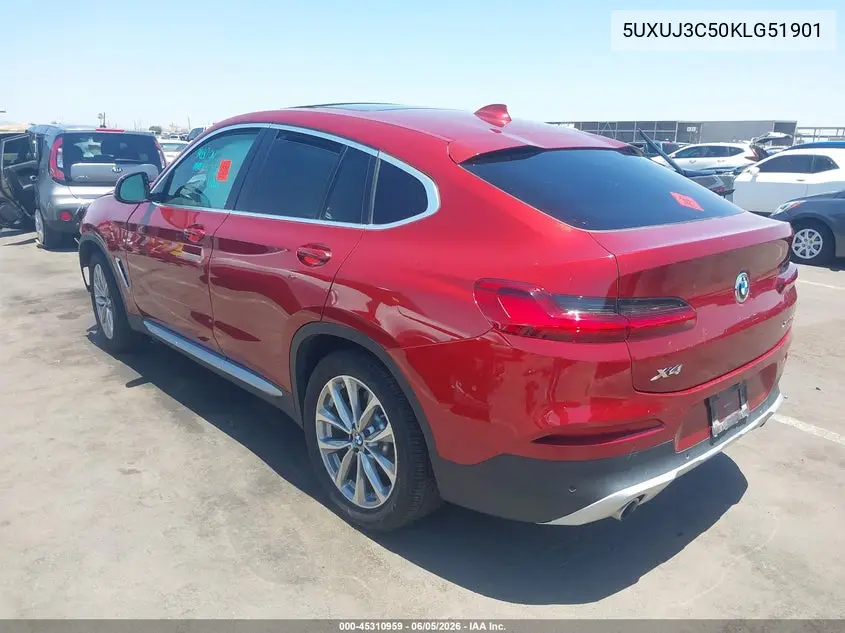 2019 BMW X4 xDrive30I VIN: 5UXUJ3C50KLG51901 Lot: 45310959