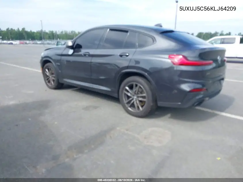 2019 BMW X4 M40I VIN: 5UXUJ5C56KLJ64209 Lot: 45330332