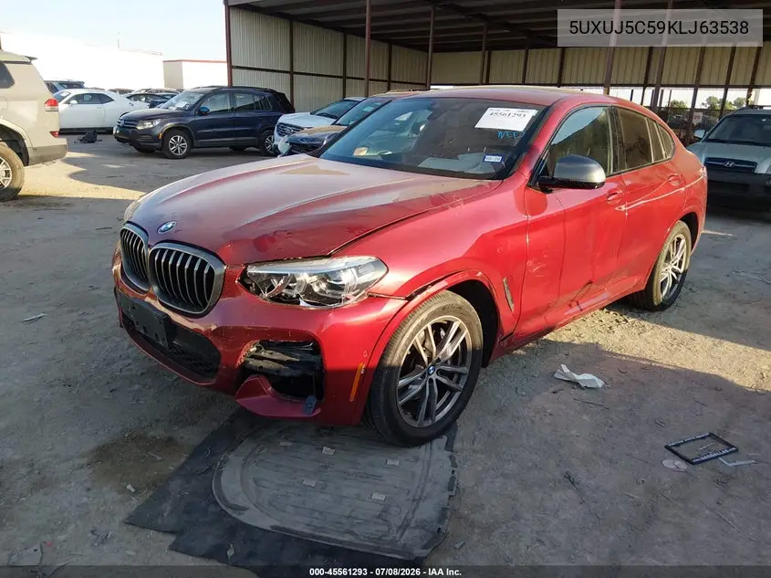 2019 BMW X4 M40I VIN: 5UXUJ5C59KLJ63538 Lot: 45561293