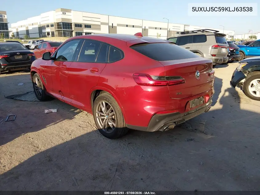 2019 BMW X4 M40I VIN: 5UXUJ5C59KLJ63538 Lot: 45561293