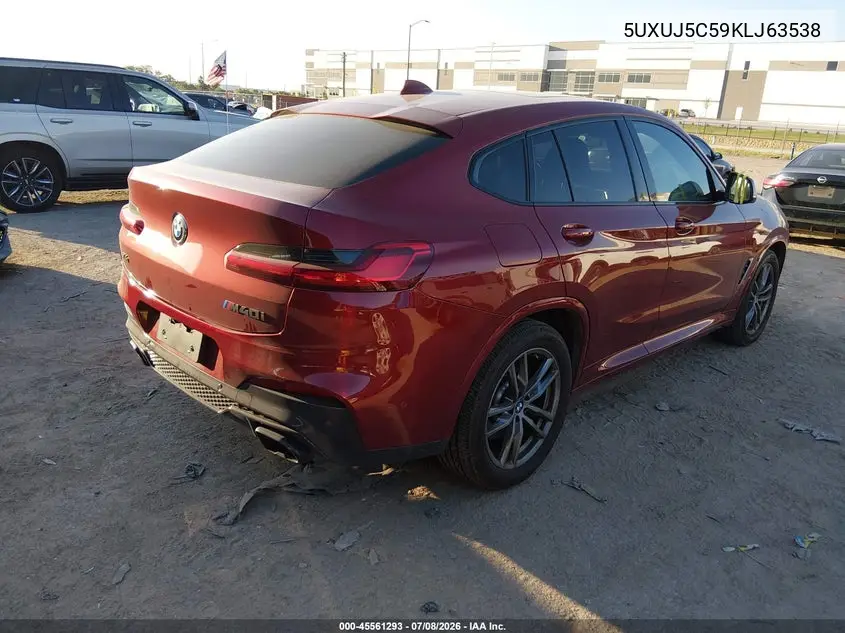 2019 BMW X4 M40I VIN: 5UXUJ5C59KLJ63538 Lot: 45561293