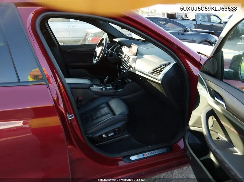 2019 BMW X4 M40I VIN: 5UXUJ5C59KLJ63538 Lot: 45561293