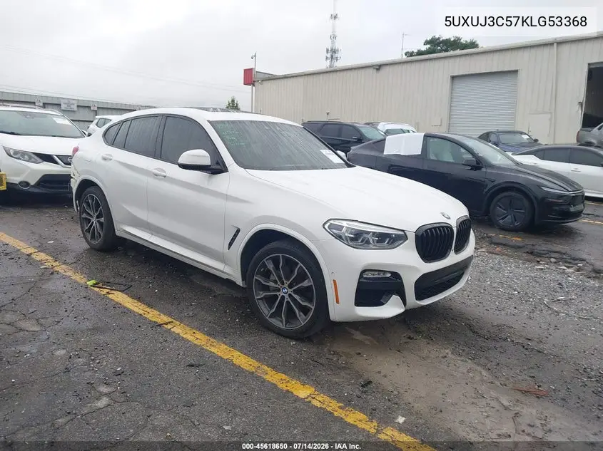 2019 BMW X4 xDrive30I VIN: 5UXUJ3C57KLG53368 Lot: 45618650