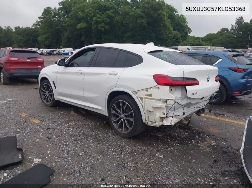 2019 BMW X4 xDrive30I VIN: 5UXUJ3C57KLG53368 Lot: 45618650