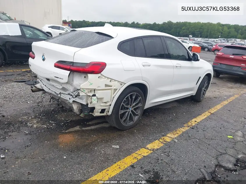2019 BMW X4 xDrive30I VIN: 5UXUJ3C57KLG53368 Lot: 45618650