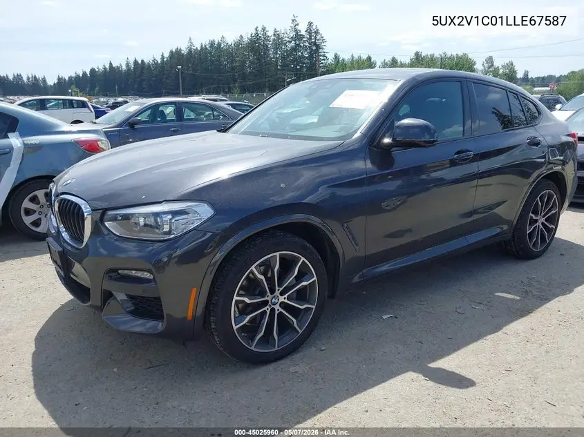 2020 BMW X4 xDrive30I VIN: 5UX2V1C01LLE67587 Lot: 45025960