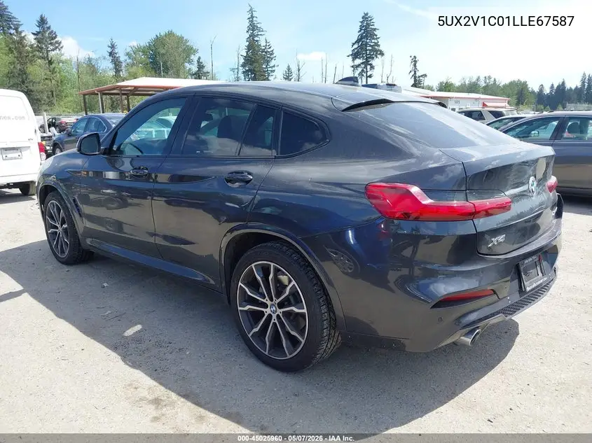 2020 BMW X4 xDrive30I VIN: 5UX2V1C01LLE67587 Lot: 45025960
