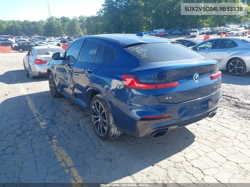 2020 BMW X4 M40I VIN: 5UX2V5C04L9B53338 Lot: 45112040