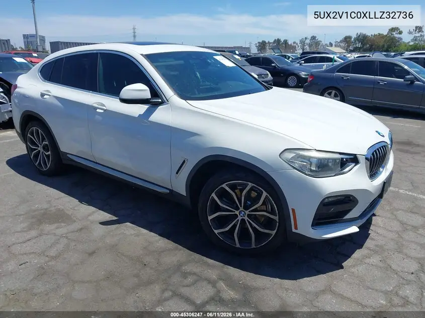 2020 BMW X4 xDrive30I VIN: 5UX2V1C0XLLZ32736 Lot: 45306247