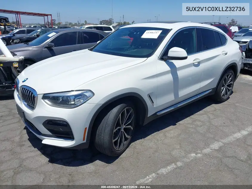 2020 BMW X4 xDrive30I VIN: 5UX2V1C0XLLZ32736 Lot: 45306247