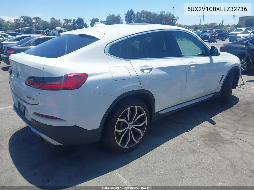 2020 BMW X4 xDrive30I VIN: 5UX2V1C0XLLZ32736 Lot: 45306247