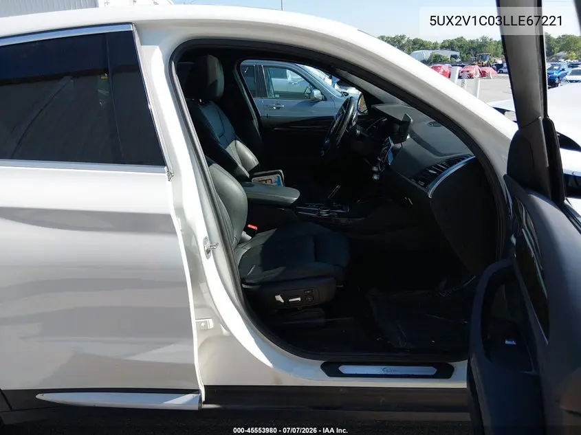 2020 BMW X4 xDrive30I VIN: 5UX2V1C03LLE67221 Lot: 45553980