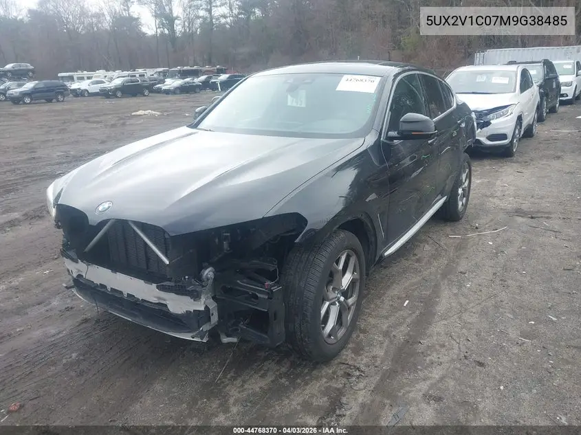 2021 BMW X4 xDrive30I VIN: 5UX2V1C07M9G38485 Lot: 44768370