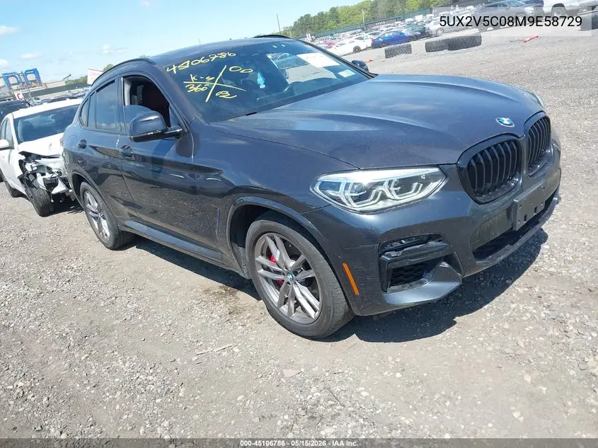 2021 BMW X4 M40I VIN: 5UX2V5C08M9E58729 Lot: 45106786
