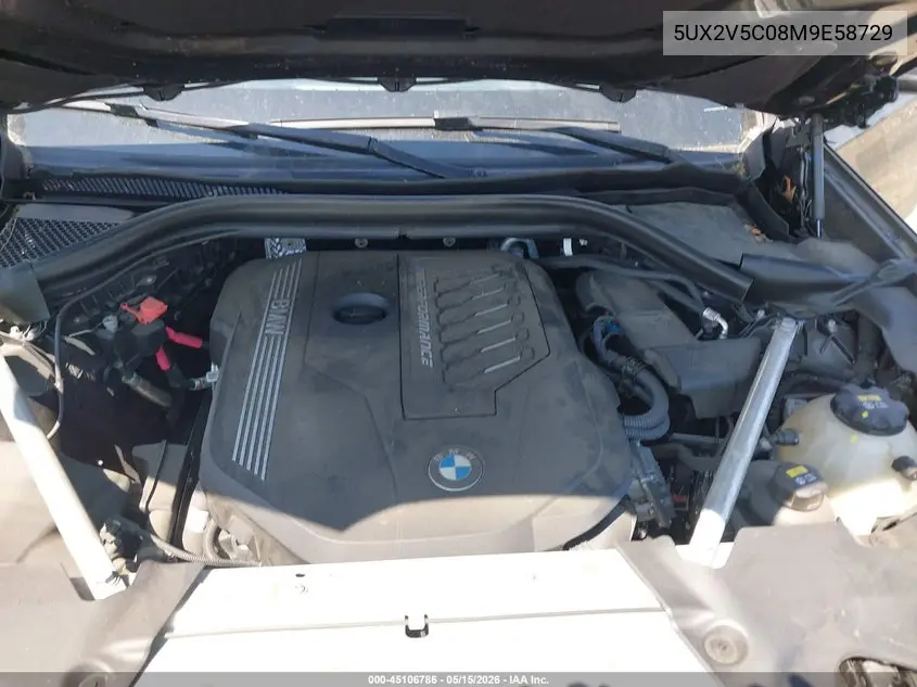 2021 BMW X4 M40I VIN: 5UX2V5C08M9E58729 Lot: 45106786
