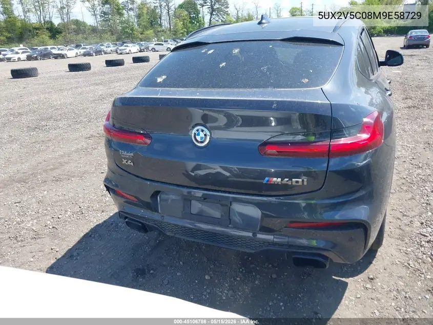 2021 BMW X4 M40I VIN: 5UX2V5C08M9E58729 Lot: 45106786