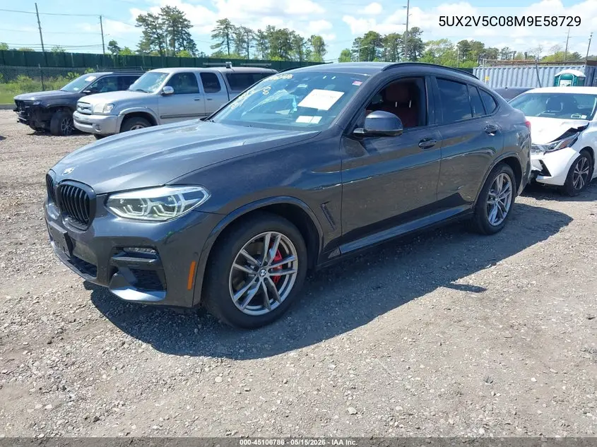 2021 BMW X4 M40I VIN: 5UX2V5C08M9E58729 Lot: 45106786