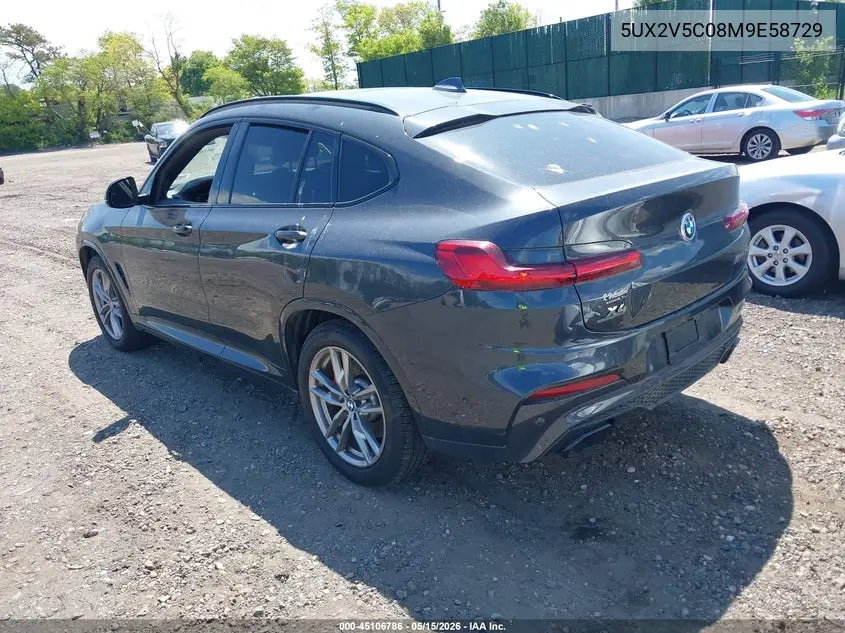 2021 BMW X4 M40I VIN: 5UX2V5C08M9E58729 Lot: 45106786