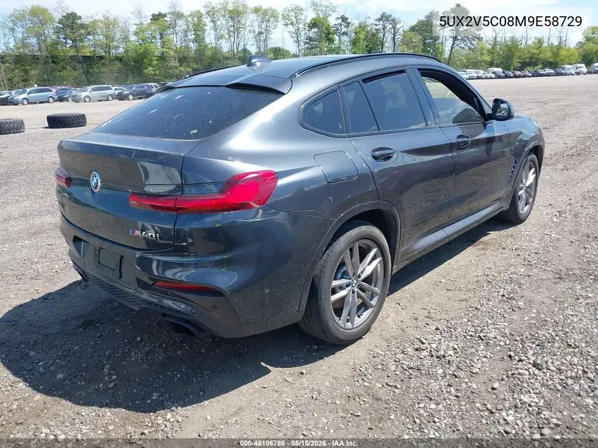 2021 BMW X4 M40I VIN: 5UX2V5C08M9E58729 Lot: 45106786