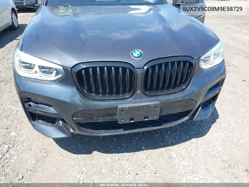 2021 BMW X4 M40I VIN: 5UX2V5C08M9E58729 Lot: 45106786