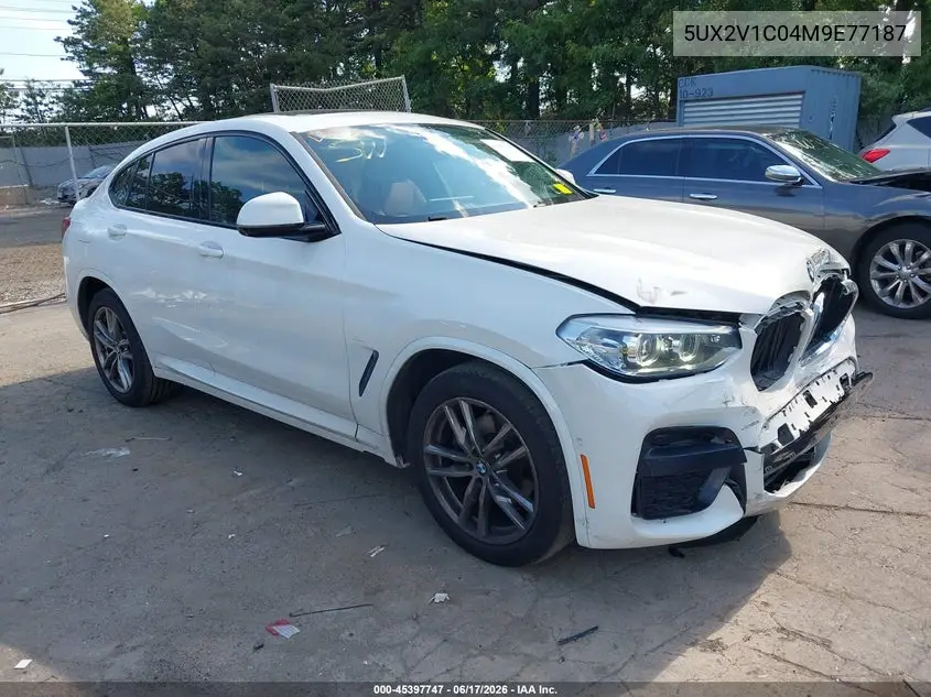 2021 BMW X4 xDrive30I VIN: 5UX2V1C04M9E77187 Lot: 45397747