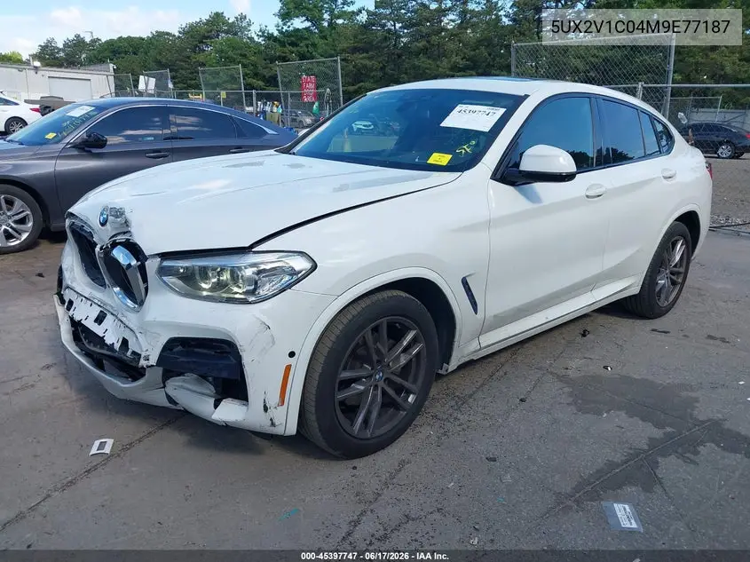 2021 BMW X4 xDrive30I VIN: 5UX2V1C04M9E77187 Lot: 45397747