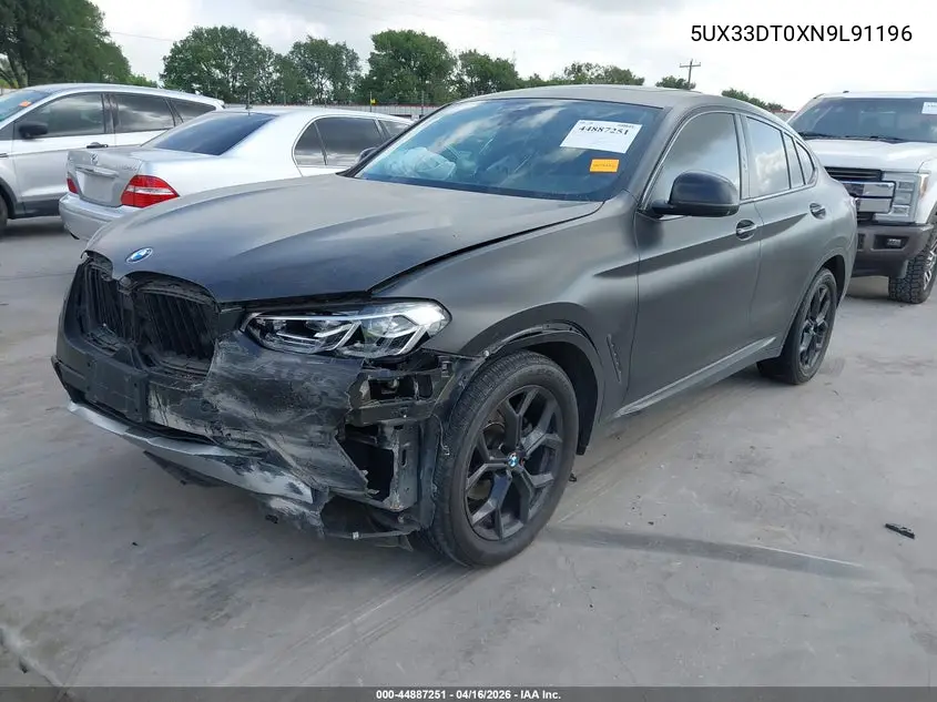 2022 BMW X4 xDrive30I VIN: 5UX33DT0XN9L91196 Lot: 44887251