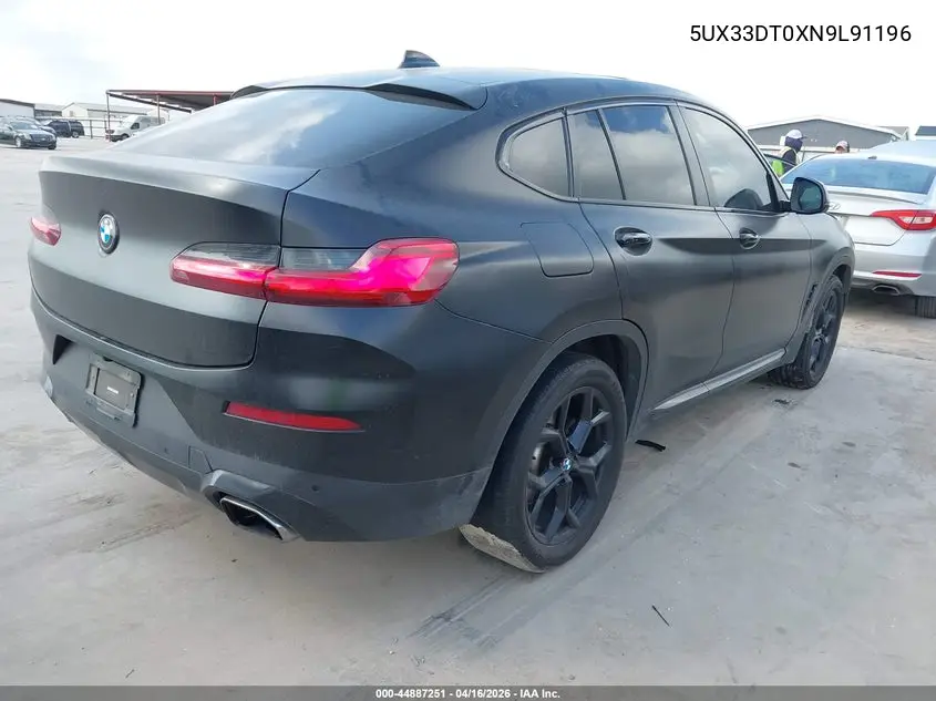 2022 BMW X4 xDrive30I VIN: 5UX33DT0XN9L91196 Lot: 44887251