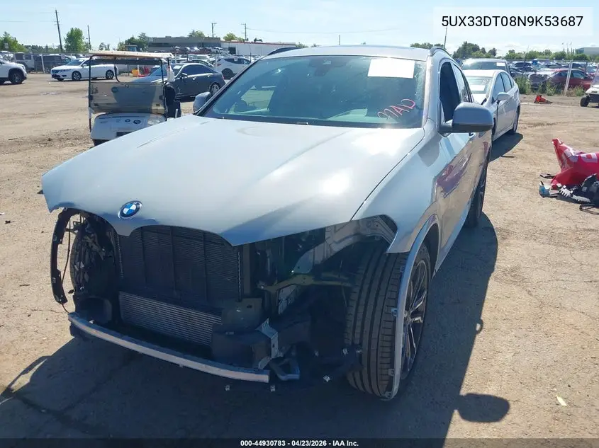 2022 BMW X4 xDrive30I VIN: 5UX33DT08N9K53687 Lot: 44930783