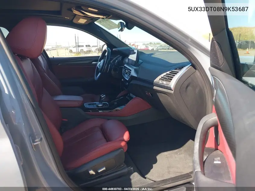 2022 BMW X4 xDrive30I VIN: 5UX33DT08N9K53687 Lot: 44930783