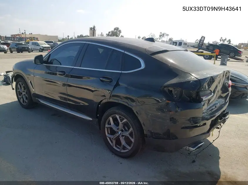 2022 BMW X4 xDrive30I VIN: 5UX33DT09N9H43641 Lot: 45053759