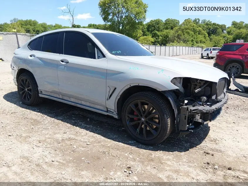 2022 BMW X4 xDrive30I VIN: 5UX33DT00N9K01342 Lot: 45207291