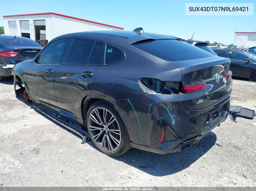 2022 BMW X4 M40I VIN: 5UX43DT07N9L69421 Lot: 45370475