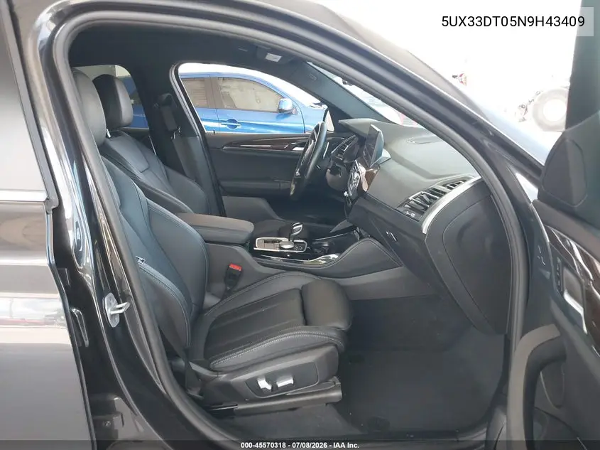 2022 BMW X4 xDrive30I VIN: 5UX33DT05N9H43409 Lot: 45570318