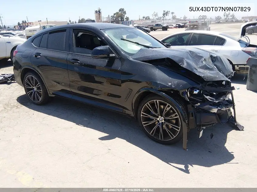 2022 BMW X4 M40I VIN: 5UX43DT07N9N07829 Lot: 45607528