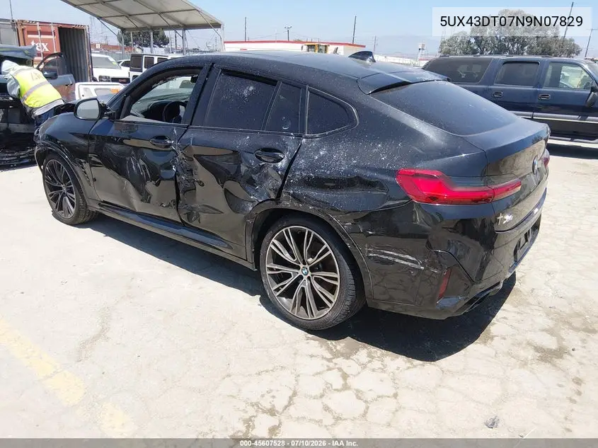 2022 BMW X4 M40I VIN: 5UX43DT07N9N07829 Lot: 45607528