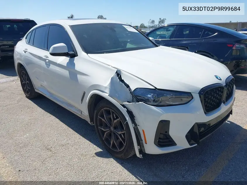 2023 BMW X4 xDrive30I VIN: 5UX33DT02P9R99684 Lot: 44540914